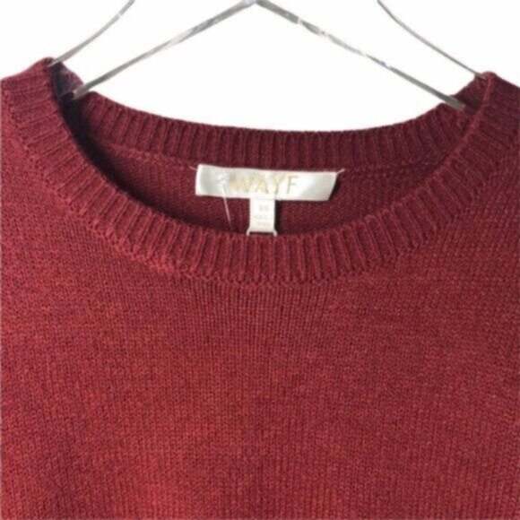 NWT WAYF | Women's Maroon Long Sleeve Sweater Dress Size XS - Picture 7 of 8